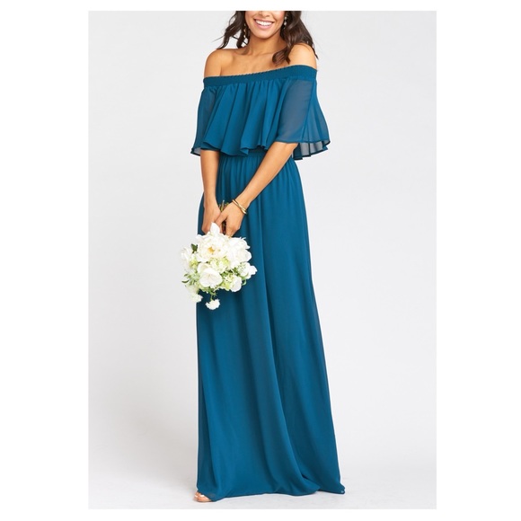 Show Me Your Mumu Hacienda Maxi Dress Blue Crisp - Picture 2 of 9